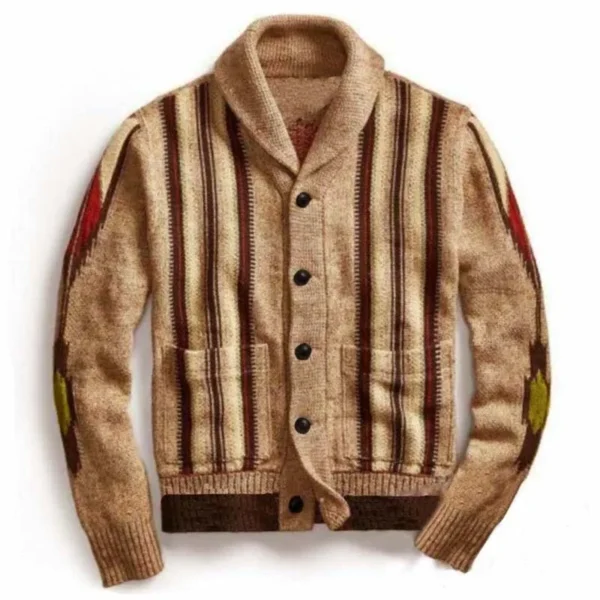 Men Winter Fashion Cardigan Knit Sweater Coats Jacket - Image 3