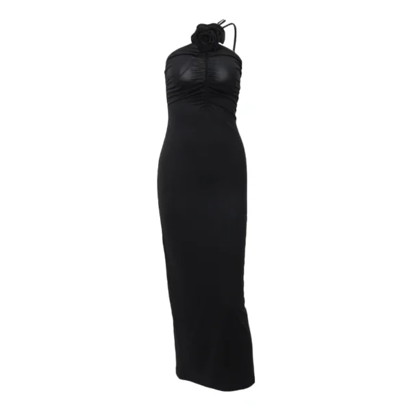 Backless Oblique Strap Dress - Image 3