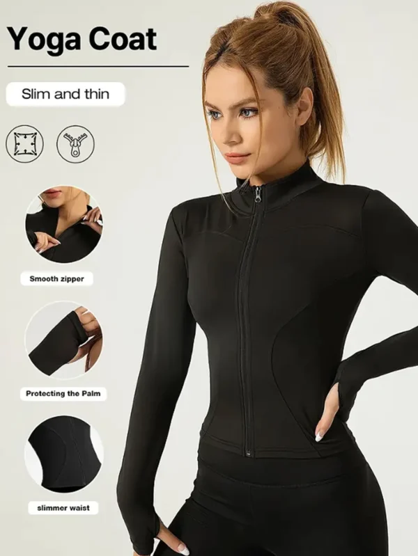 Fitness jacket, women's tight quick-drying top