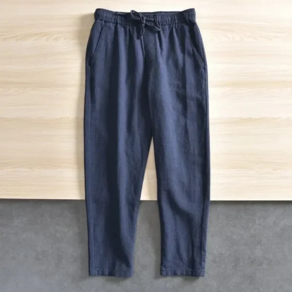 Men's Cotton Linen Casual Pants Baggy Streetwear - Image 5