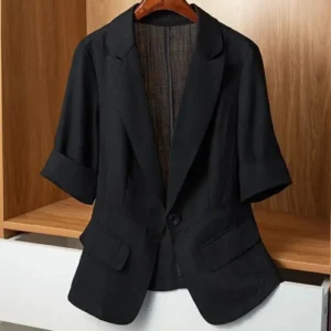 Casual Women's Suit Blazer Elegant Turn Down Collar