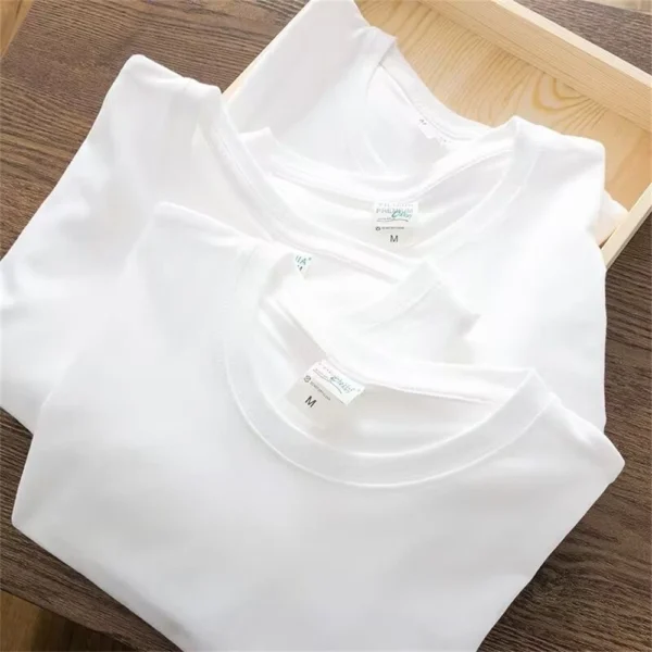 Men T Shirt Summer Cotton Tops  Blank Tshirts - Image 3