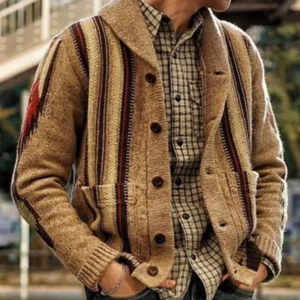 Men Winter Fashion Cardigan Knit Sweater Coats Jacket