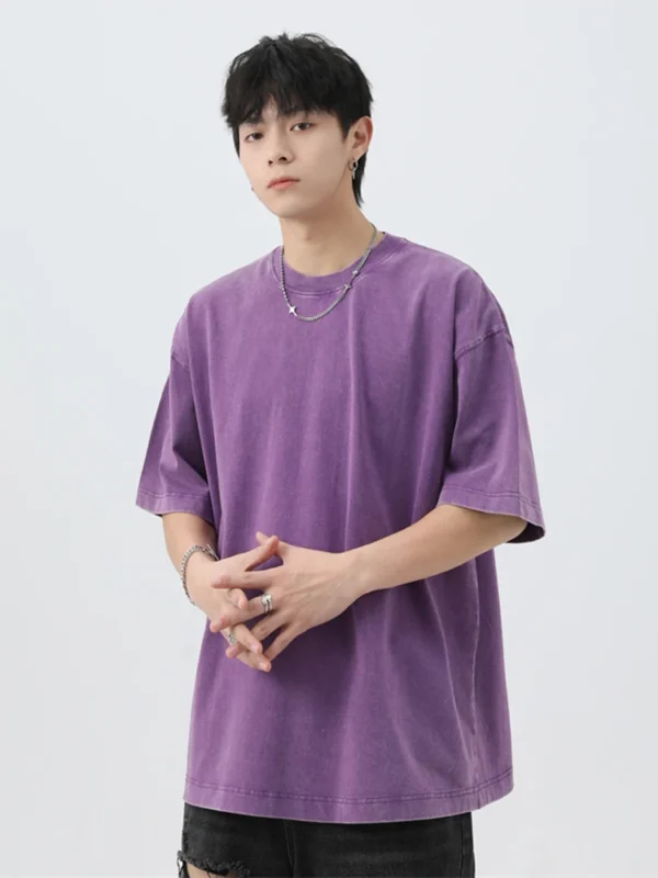 Japanese Korean Style Stir Fried Snowflake T-Shirts Men - Image 6