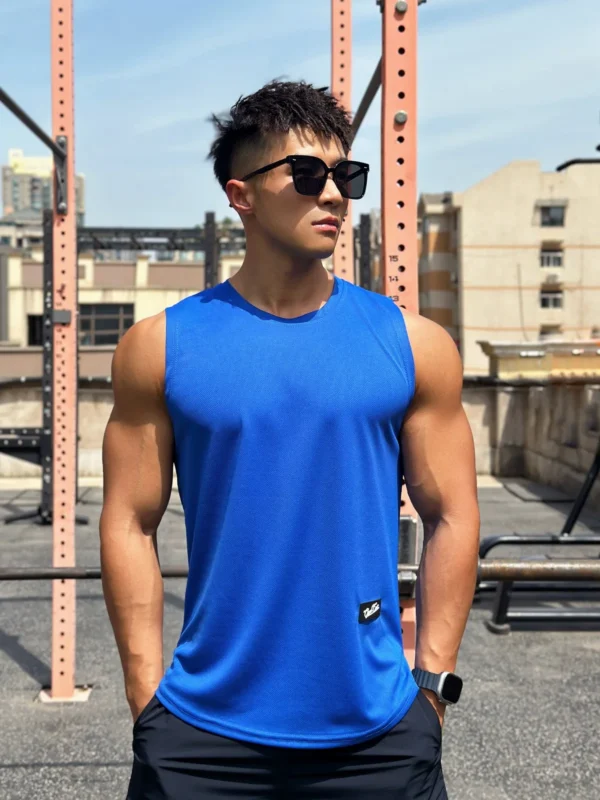 Men's Pullover Round Neck Mesh Bottom Sports Fitness - Image 5