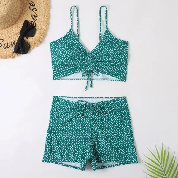 High Waist Bikini Swimsuit Women Bikini Floral Swimsuit - Image 4