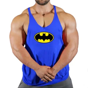 Men's  sleeveless cute small print pattern bodybuilding exercise