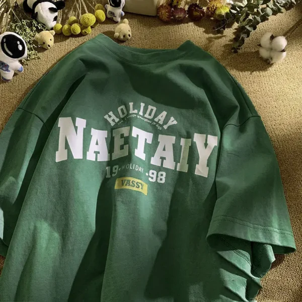 100% Cotton High Quality T-Shirt Short-Sleeved Comfortable - Image 2