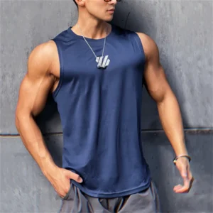 Summer Gym Vest High Quality mesh Shirt Sleeveless T-shirts Men