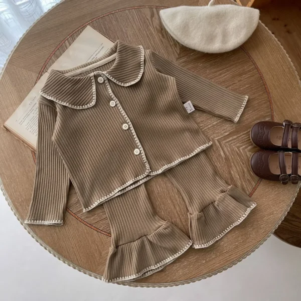 Baby Clothing Set Autumn Infant Shell Knitted Split Suit - Image 3