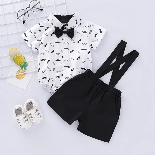 Baby Boys Costumes Short Sleeve Bodysuit with Bow