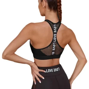 Women Sport Bra Fitness Letters Yoga Bra Cup Running Yoga Gym