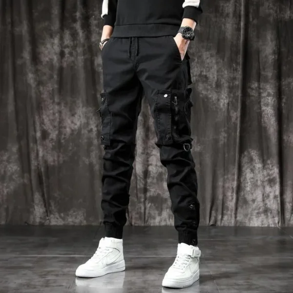 Trendy Men's Spring Autumn Cargo Pants Slim Fit - Image 2
