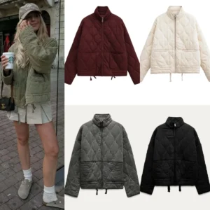 Quilted Cotton Jacket for Women Traf