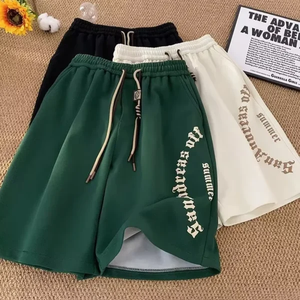 Korean High quality Sport Short Pants Coffee color - Image 2