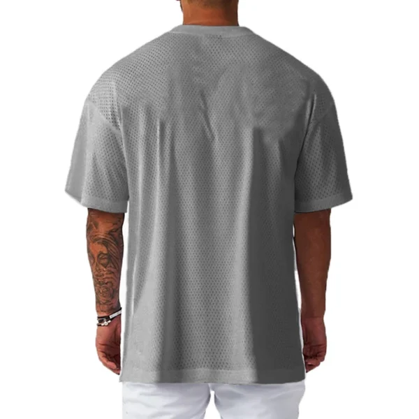 Oversized Loose Men's Casual Sport T-Shirt Gym Bodybuilding Fitness - Image 2