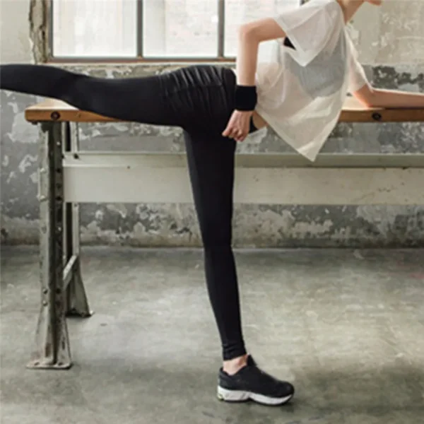 Female Running Shirt Gym Clothes Exercises T-Shirt Sportwear - Image 3