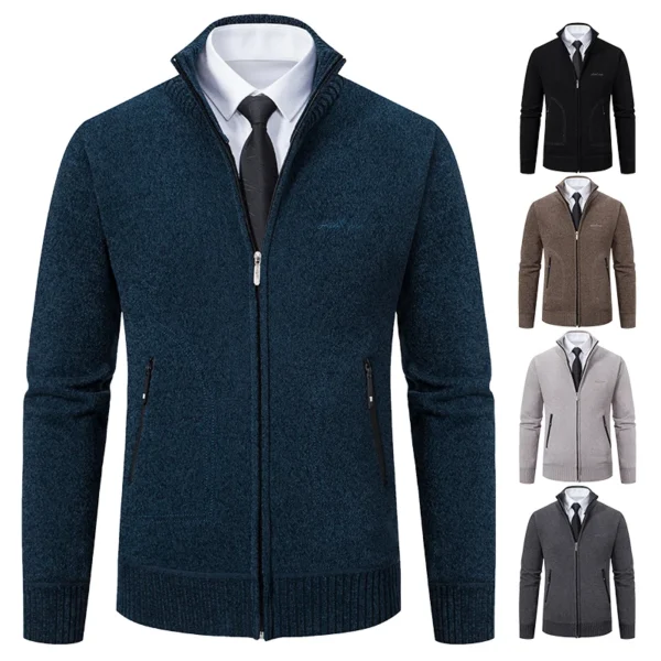 2023 Knitwear Spring and Autumn Men's Stand-up Collar - Image 6