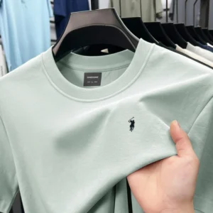 High end silky cotton breathable short sleeve T-shirt