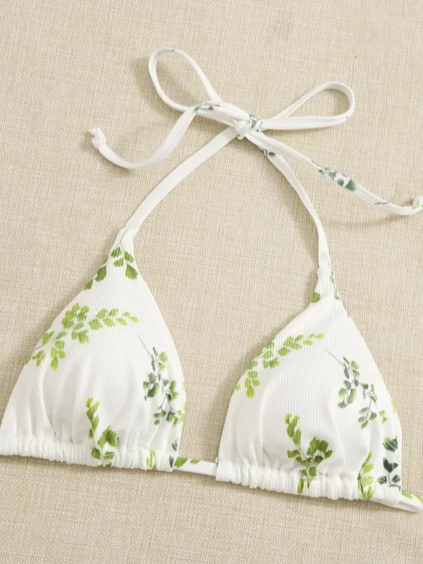 Neck Women's Two-Piece Bikini, Suspender Bra - Image 3