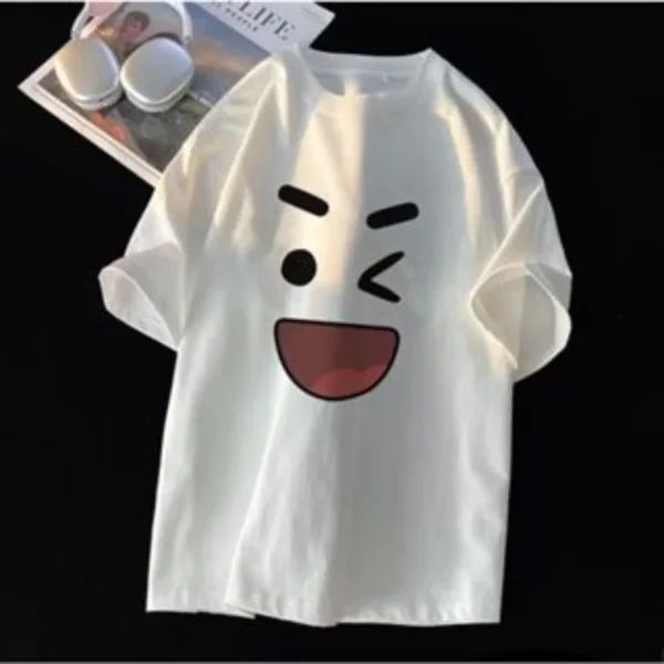 Korean loose fit fashionable T-shirt casual men - Image 4