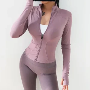 Women's Slimming Yoga Jacket Fitness  Long Sleeve Sexy Sports Shirt