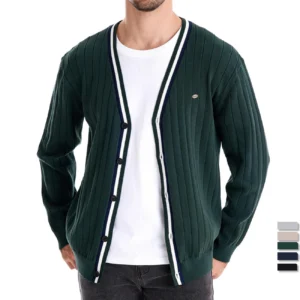AIOPESON Brand Men's Cotton Cardigan Sweater