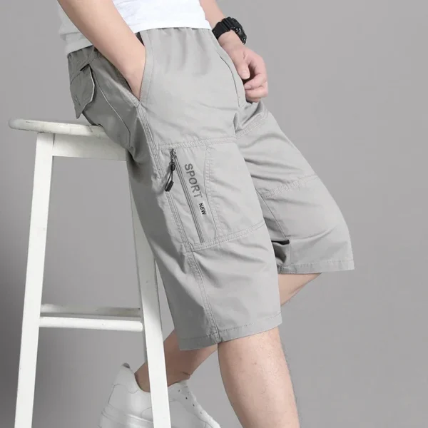 Mens Cargo Shorts Knee Pants Jogger Pants
