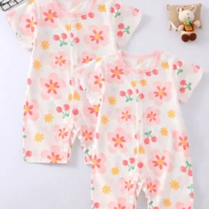Newborn Girls Summer Romper Clothing Pure Cotton Baby
