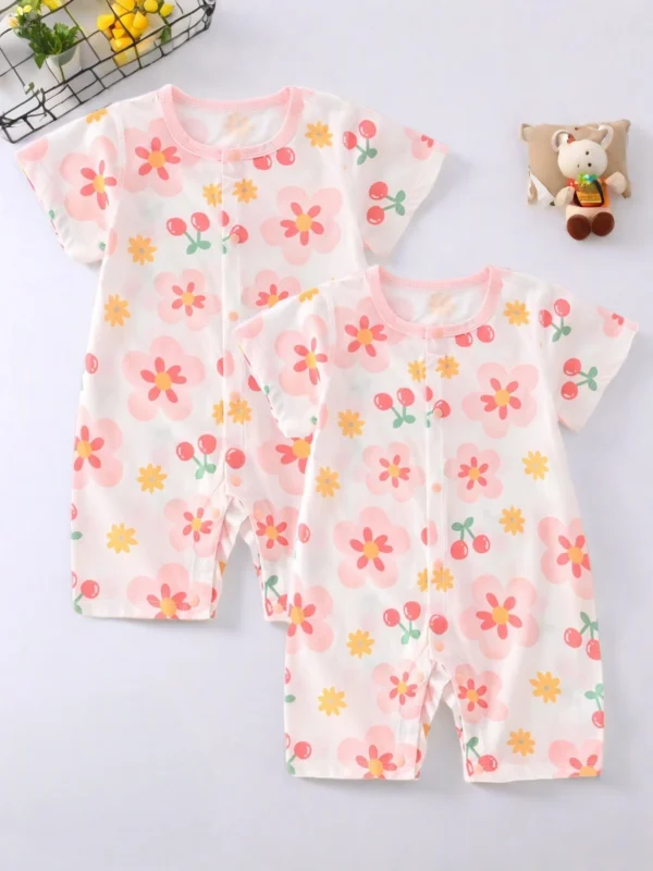 Newborn Girls Summer Romper Clothing Pure Cotton Baby