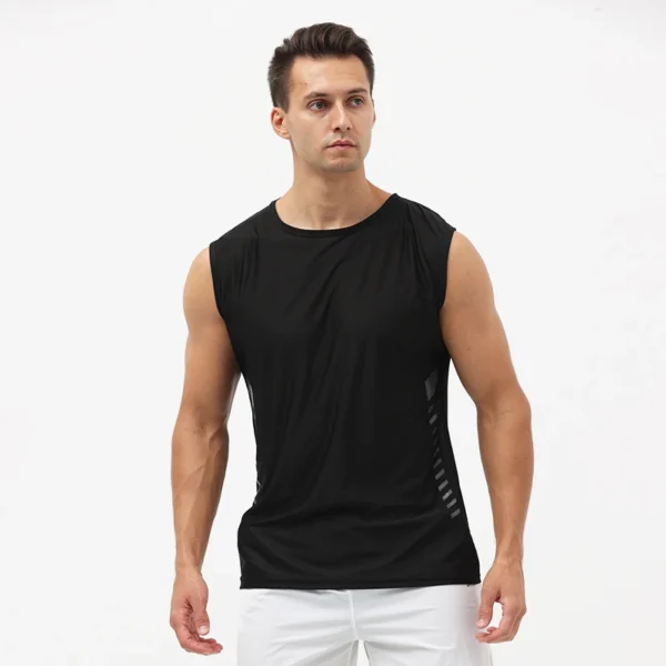 Running Vest Men Loose Sleeveless Shirt Basketball Tank Top - Image 6