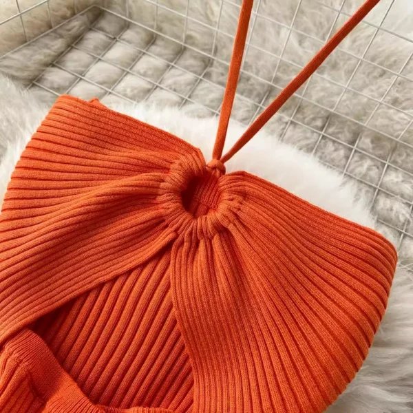YuooMuoo Chic Knitted Slim Elastic Bodycon Split Dress - Image 6