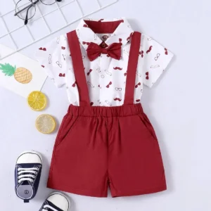 Baby Boys Costumes Short Sleeve Bodysuit with Bow