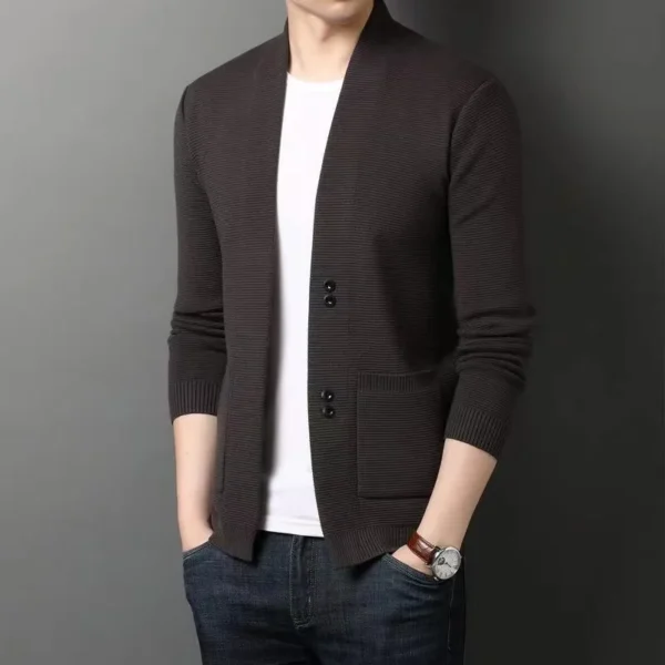 Autumn/Winter Men's Light Luxury  Knitted Cardigan - Image 2