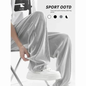Casual Wide Leg Pants for Men's Sports Pants fashion