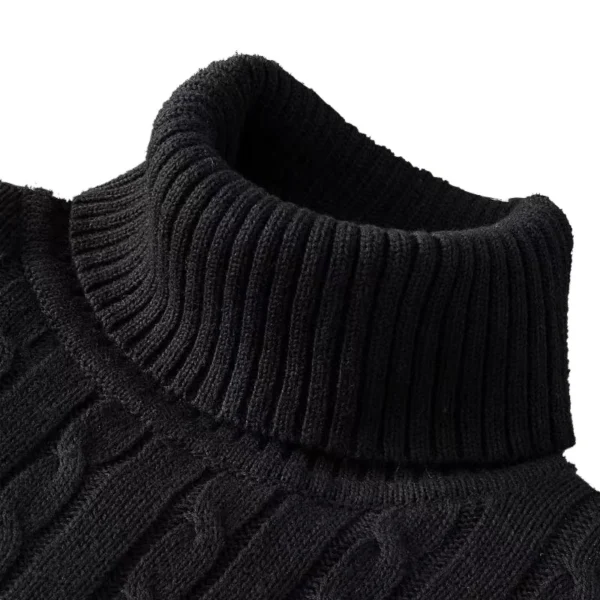 New Turtleneck Sweater Casual Men's Rollneck Knitted Sweater - Image 3