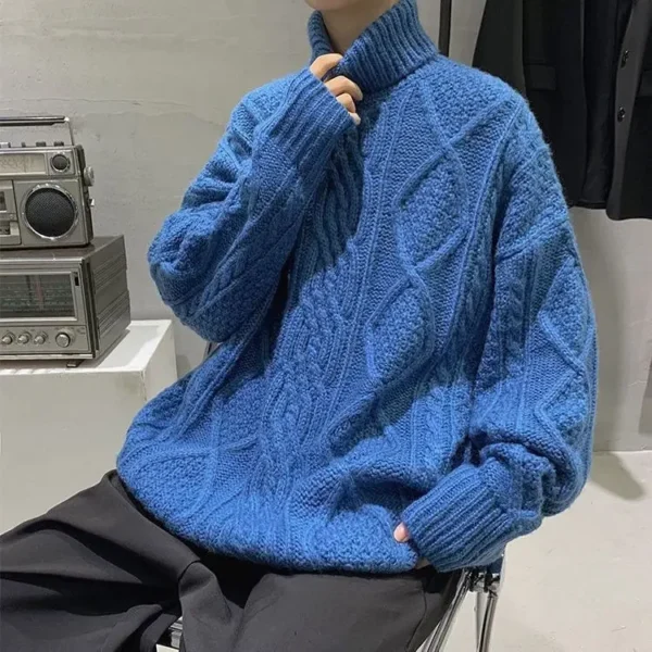 Winter Turtleneck Men Clothes Winter Sweater Men Coat - Image 3