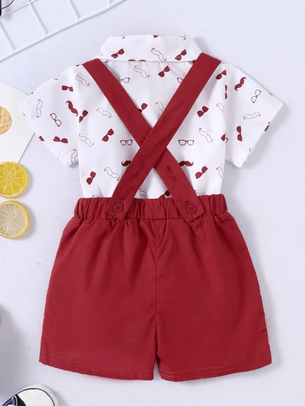 Baby Boys Costumes Short Sleeve Bodysuit with Bow - Image 5