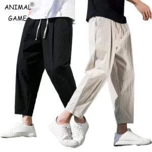 New Men's Linen Lightweight Sweatpants