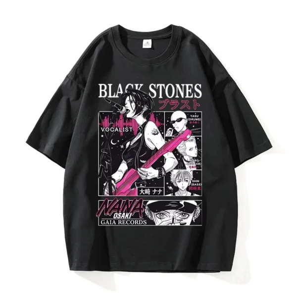 Japanese Manga Black Stones Nana Osaki Vintage T Shirts