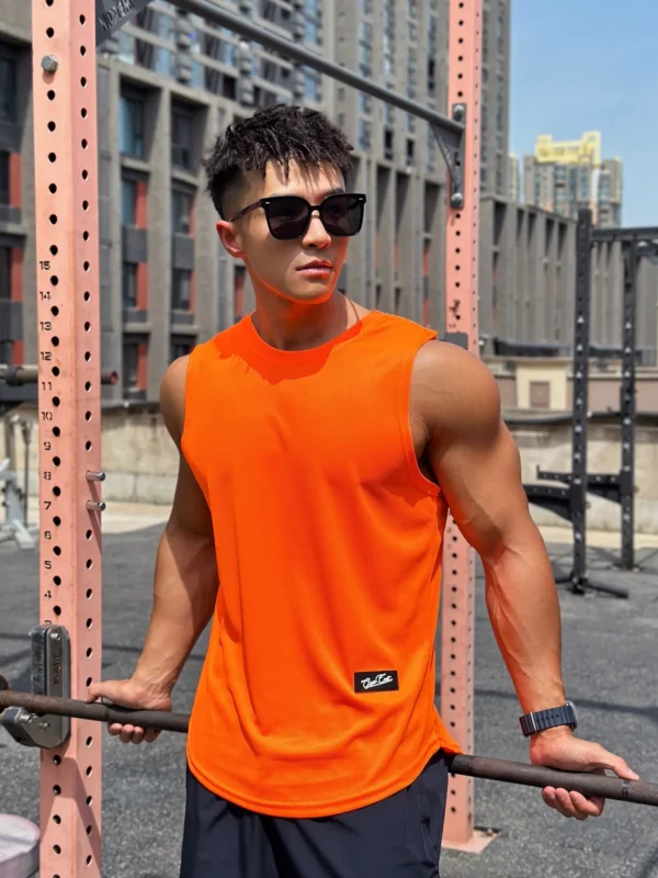 Men's Pullover Round Neck Mesh Bottom Sports Fitness