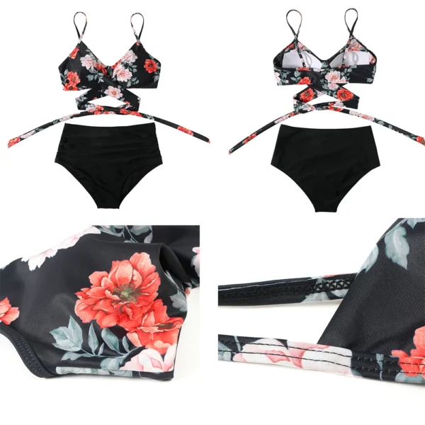 High Waist Sexy Bikini Swimwear Two Pieces Swimsuit - Image 4
