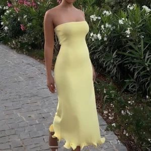 Sexy Autumn Strapless Dress