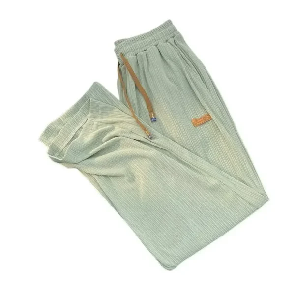Couples Ice Silk Loose Wide Leg Pants Thin Design Casual Loose - Image 5