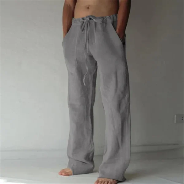 2024 New men's cotton linen long pants men's spring - Image 6