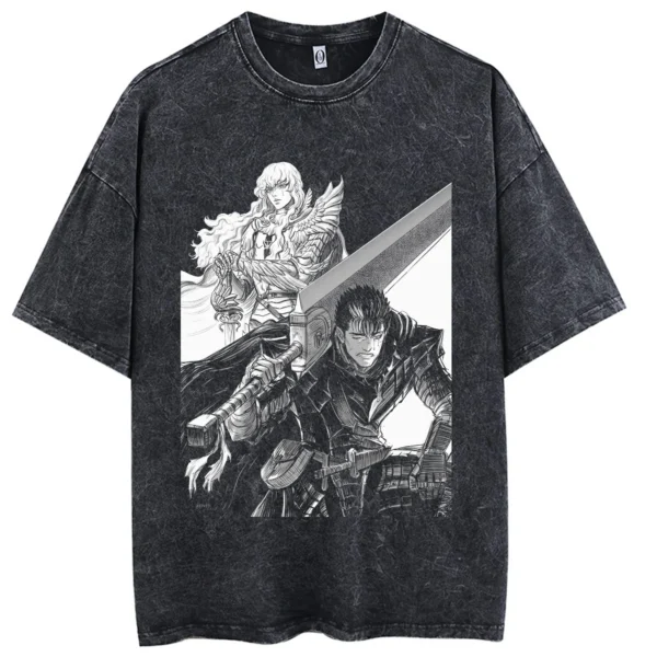 Hot Anime Berserk Guts Printed Cotton Tshirts Vintage - Image 6