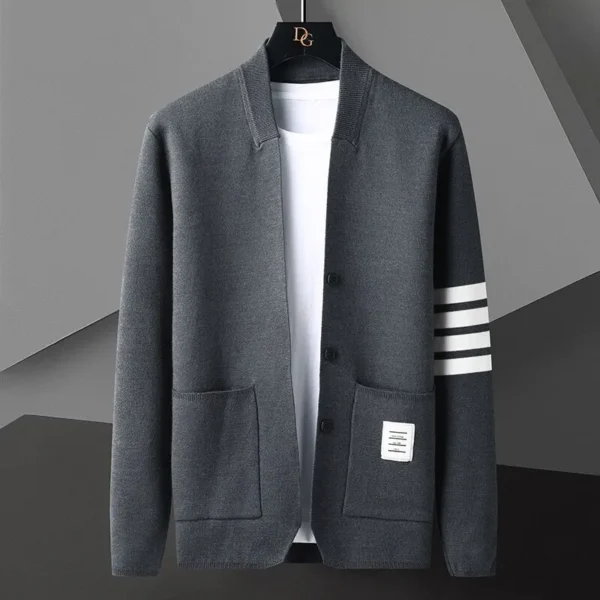 High-end Autumn Cardigan Jacket for Men - Image 2