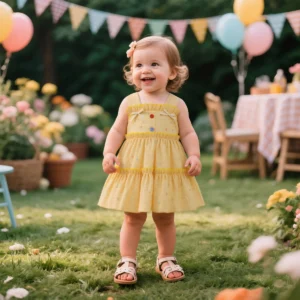 Baby Girl Dress Summer Plaid Colorful Polka Dot