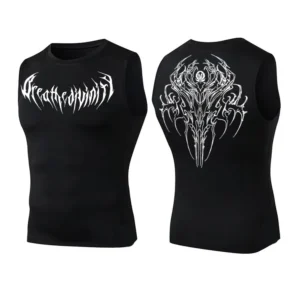 Graphic Sleeveless Compression Shirt for Men