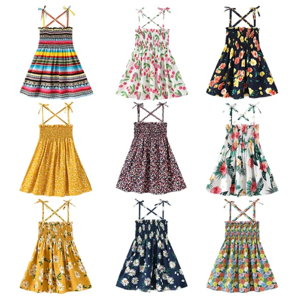 Girl Beach Dress Thin Casual Baby Princess Dresses